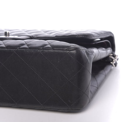 Chanel Lambskin Quilted Jumbo Double Flap Black 9 of 12