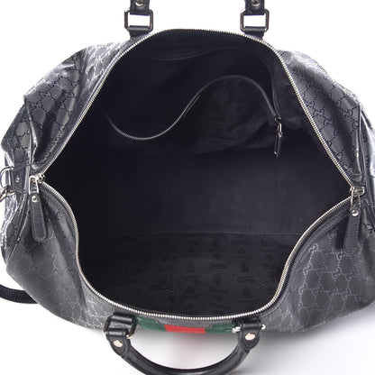 Gucci Imprime Monogram Web Carry On Duffle Bag Black 5 of 17
