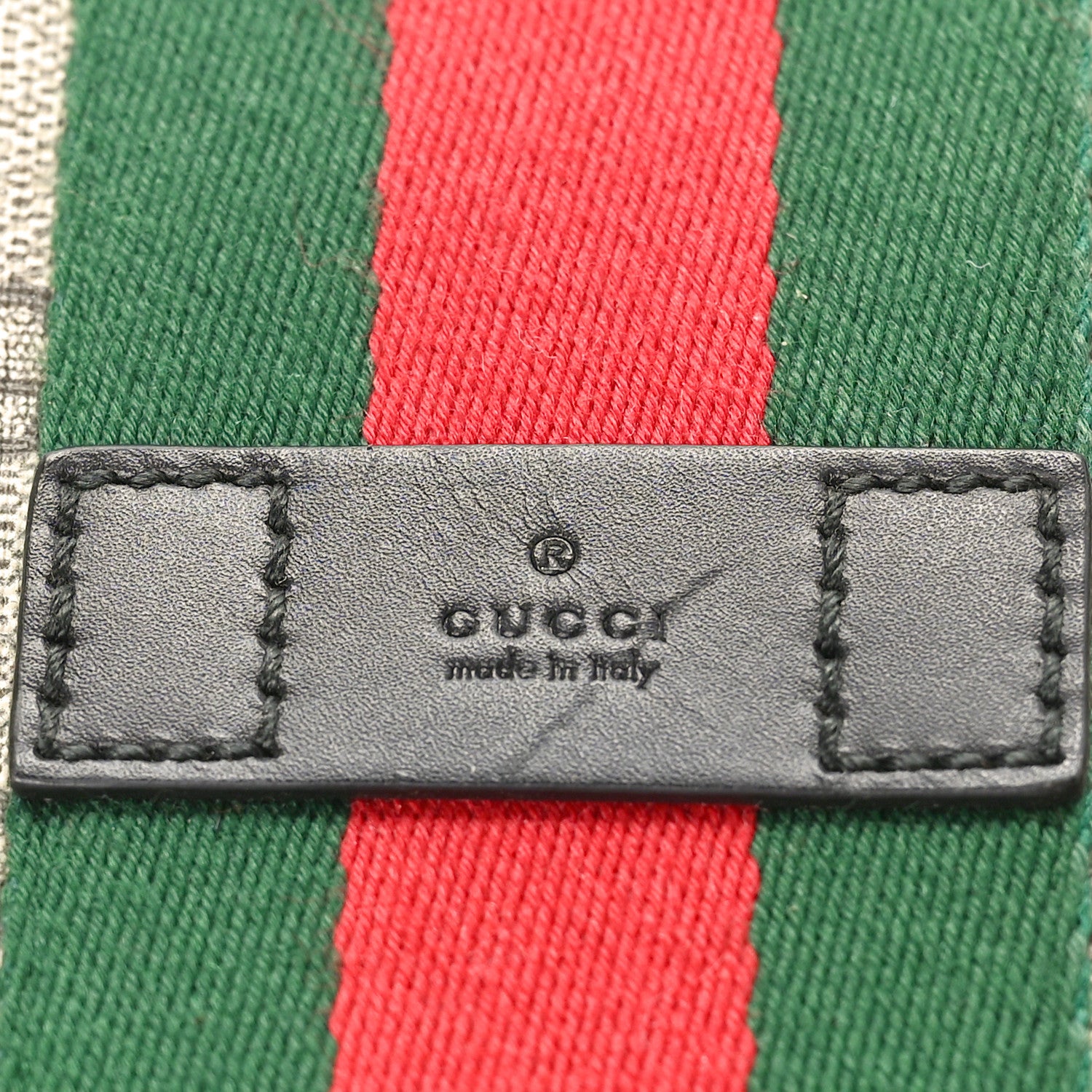 Gucci GG Supreme Monogram Web Messenger Bag Black 7 of 9