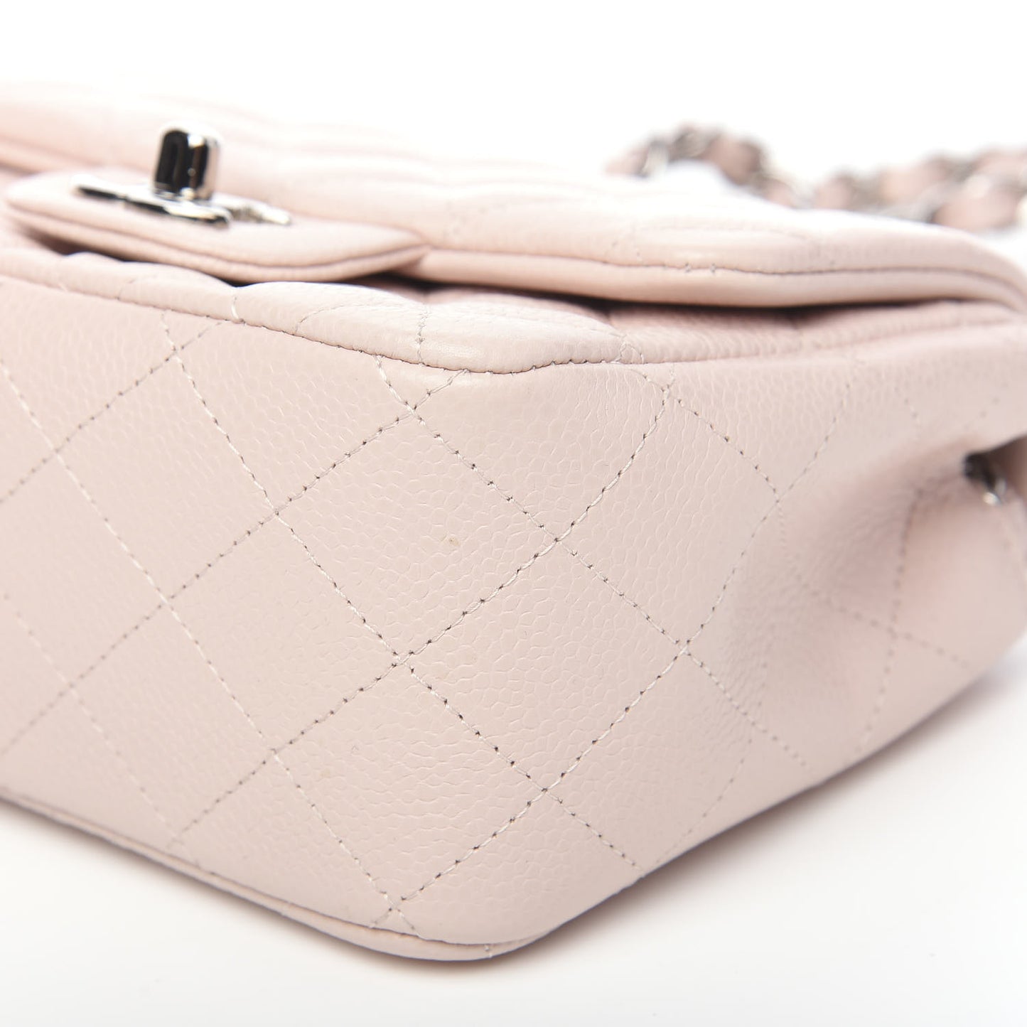 Caviar Quilted Mini Square Flap Pink