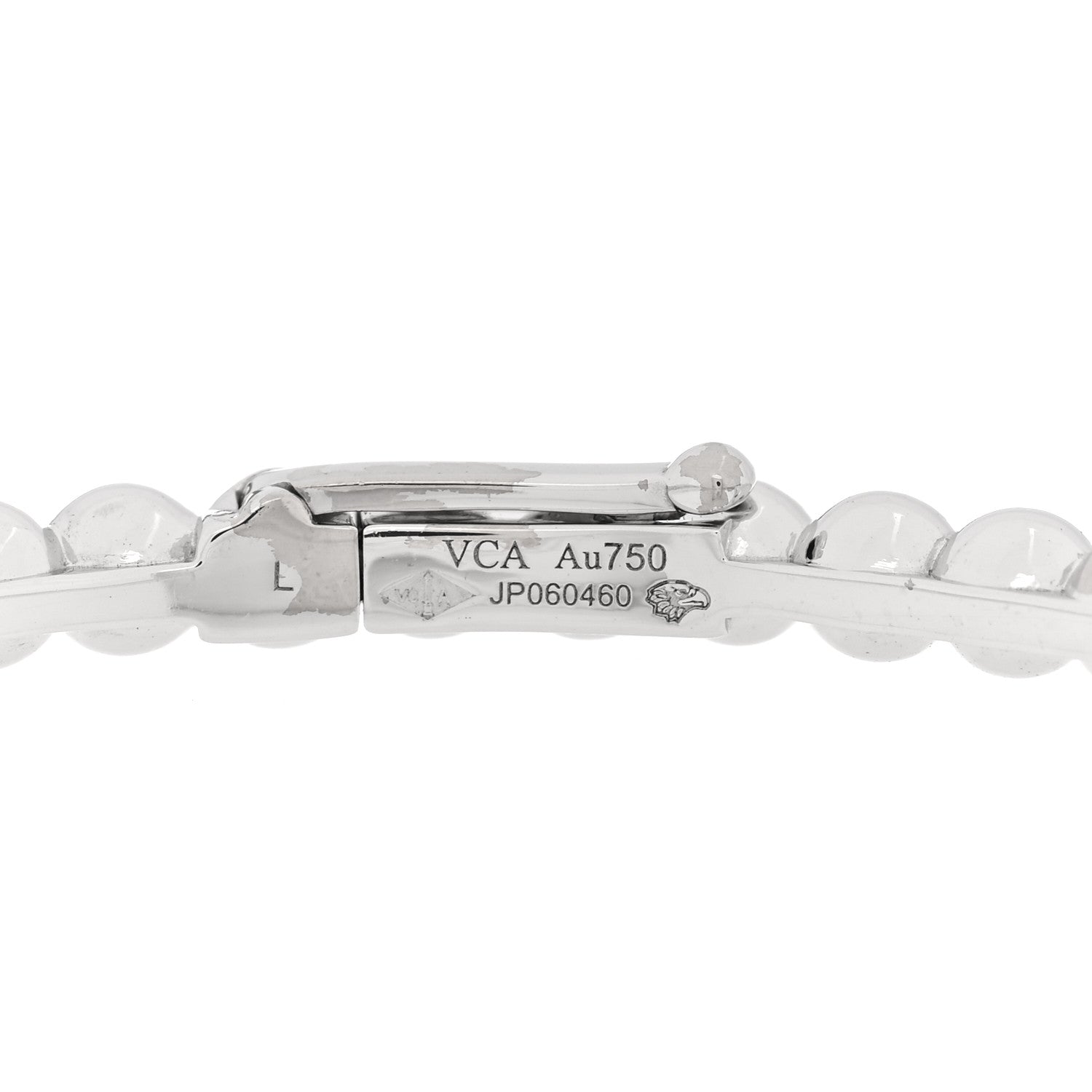 Van Cleef & Arpels 18K White Gold Perlee Pearls of Gold Bracelet L 3 of 3