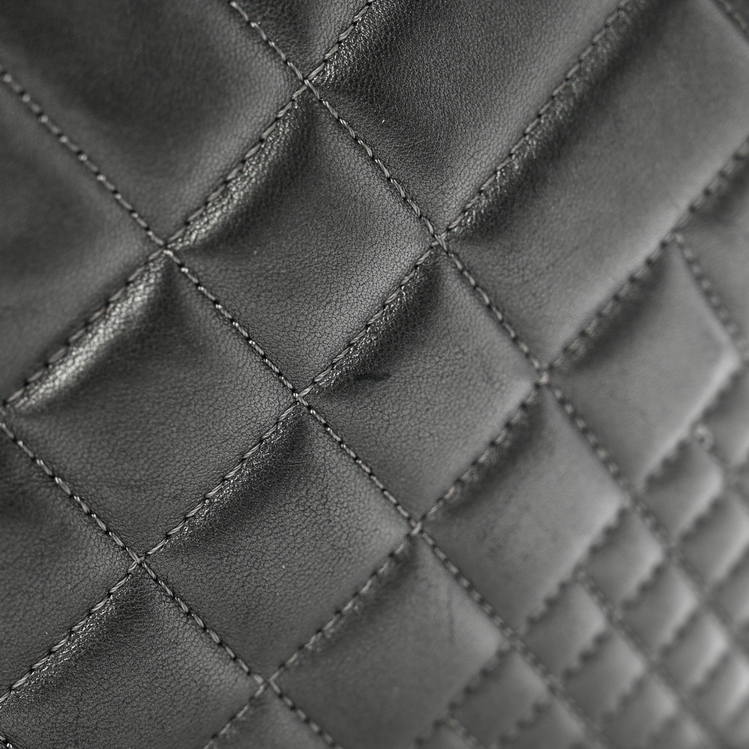 Versace Metallic Nappa Quilted Icon Shoulder Bag Grey 12 of 14