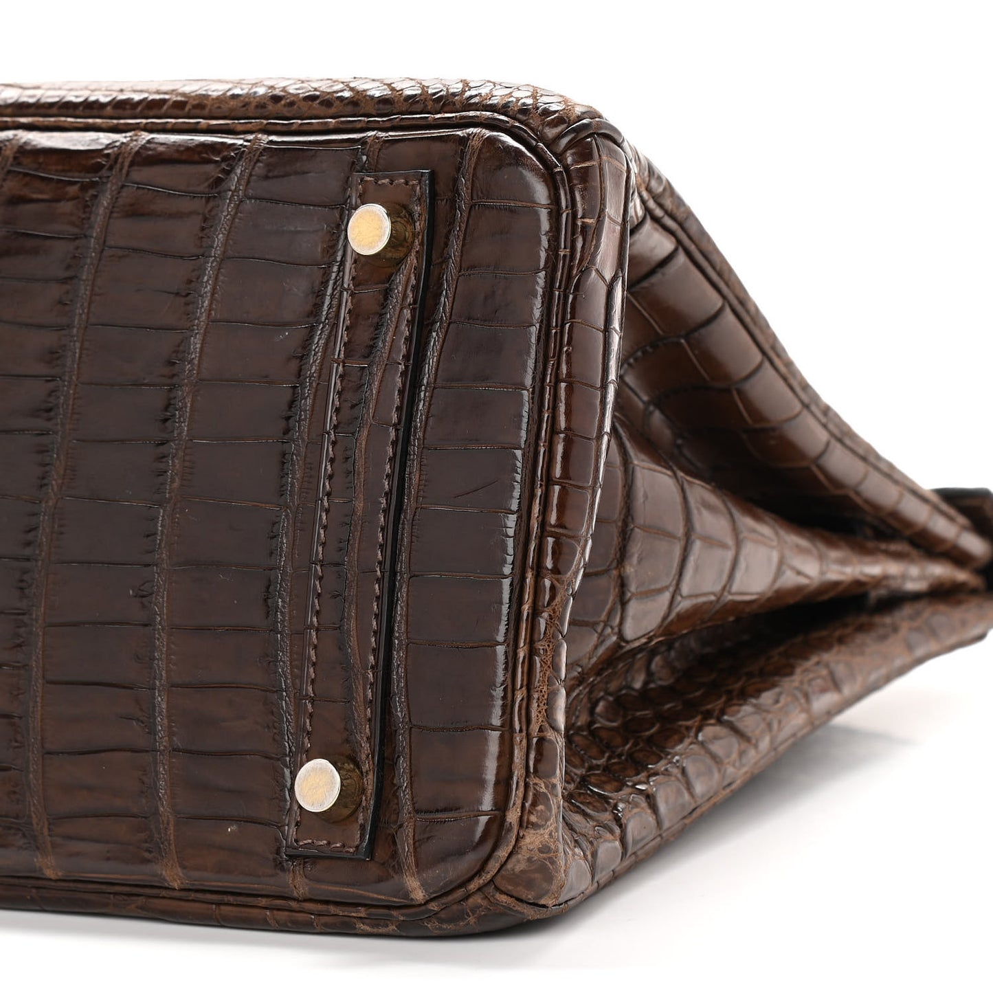 Shiny Porosus Crocodile Birkin 30 Havane