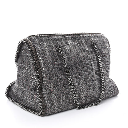 Stella McCartney Metallic Woven Boucle Boston Bag Dark Grey 2 of 8