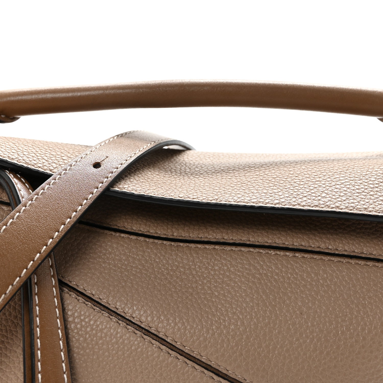 Loewe Grained Calfskin Small Puzzle Bag Sand Mink 1876607