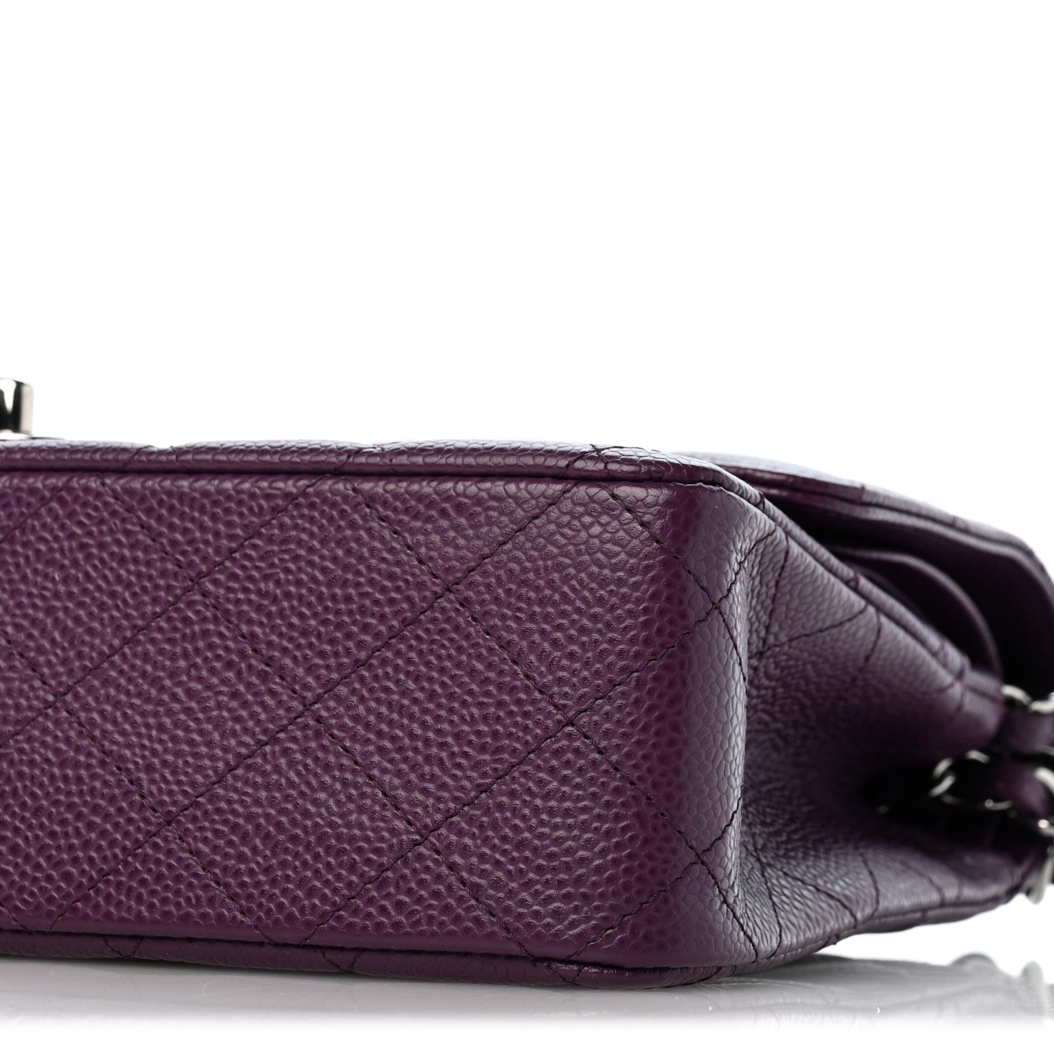 Chanel Caviar Quilted Medium Double Flap Purple 9 of 11