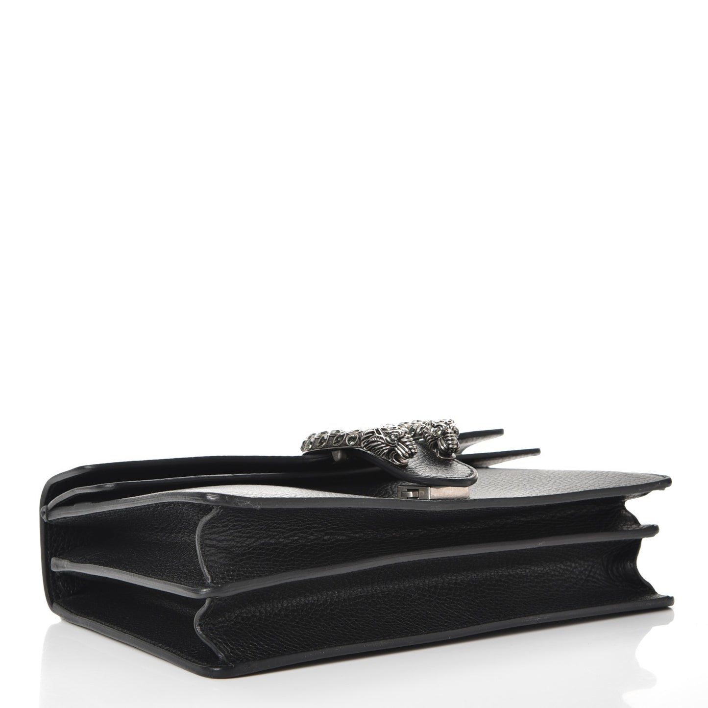 Pebbled Calfskin Small Dionysus Shoulder Bag Black