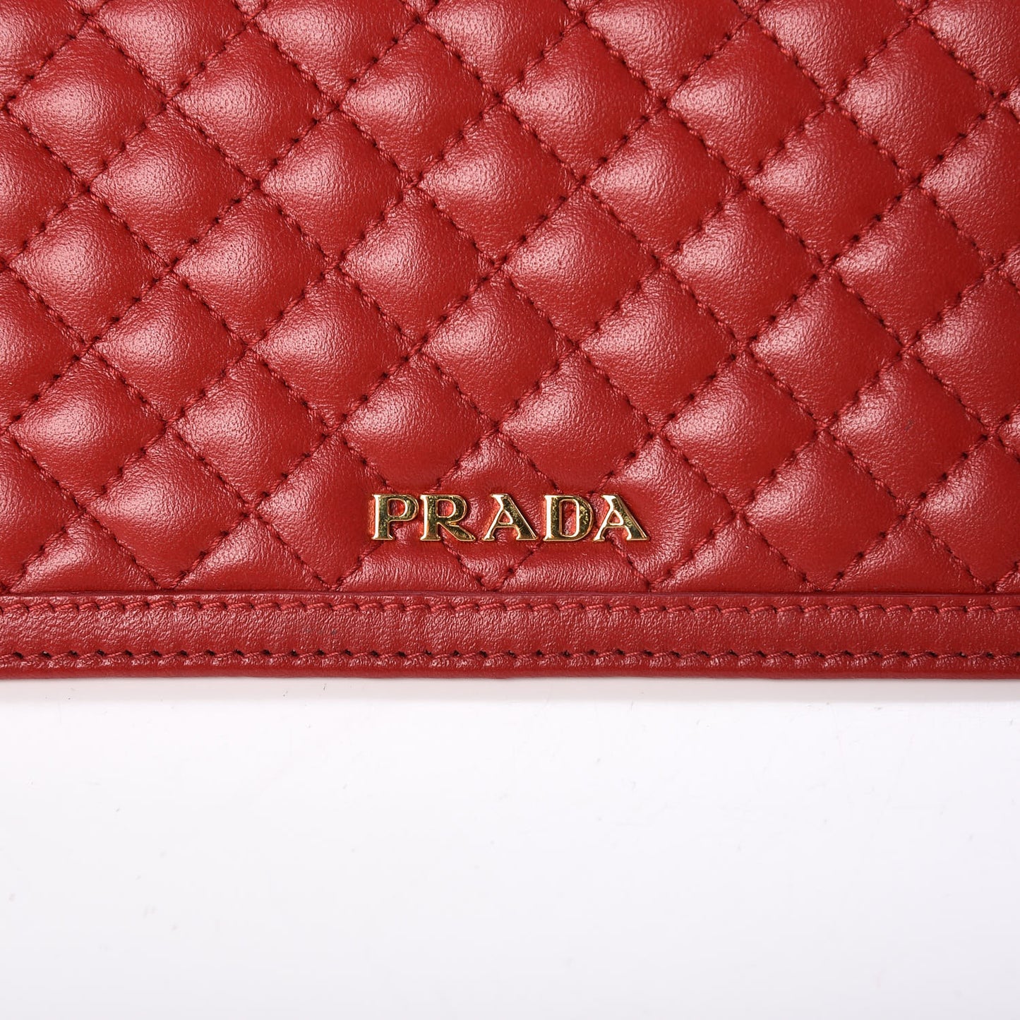 Soft Calf Quilted Continental Flap Wallet Fuoco