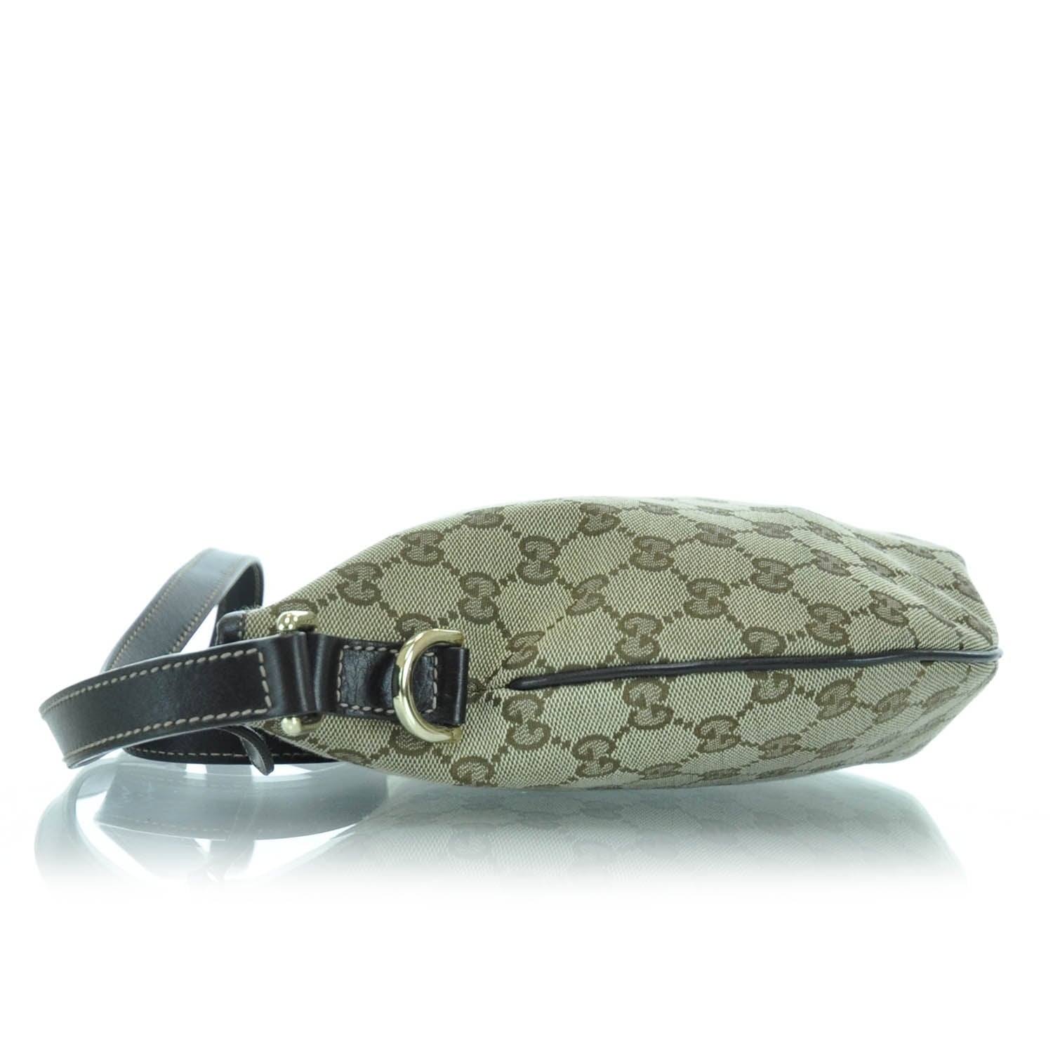 Gucci Monogram Medium New Britt Half Moon Hobo Ebony 4 of 10