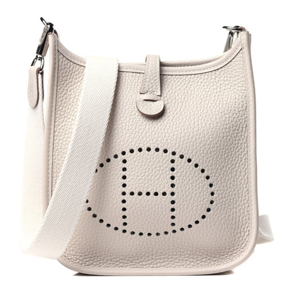 Hermes Taurillon Clemence Evelyne TPM Craie 1 of 10