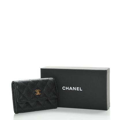 Chanel Caviar Quilted Flap Card Holder Black 9 of 9