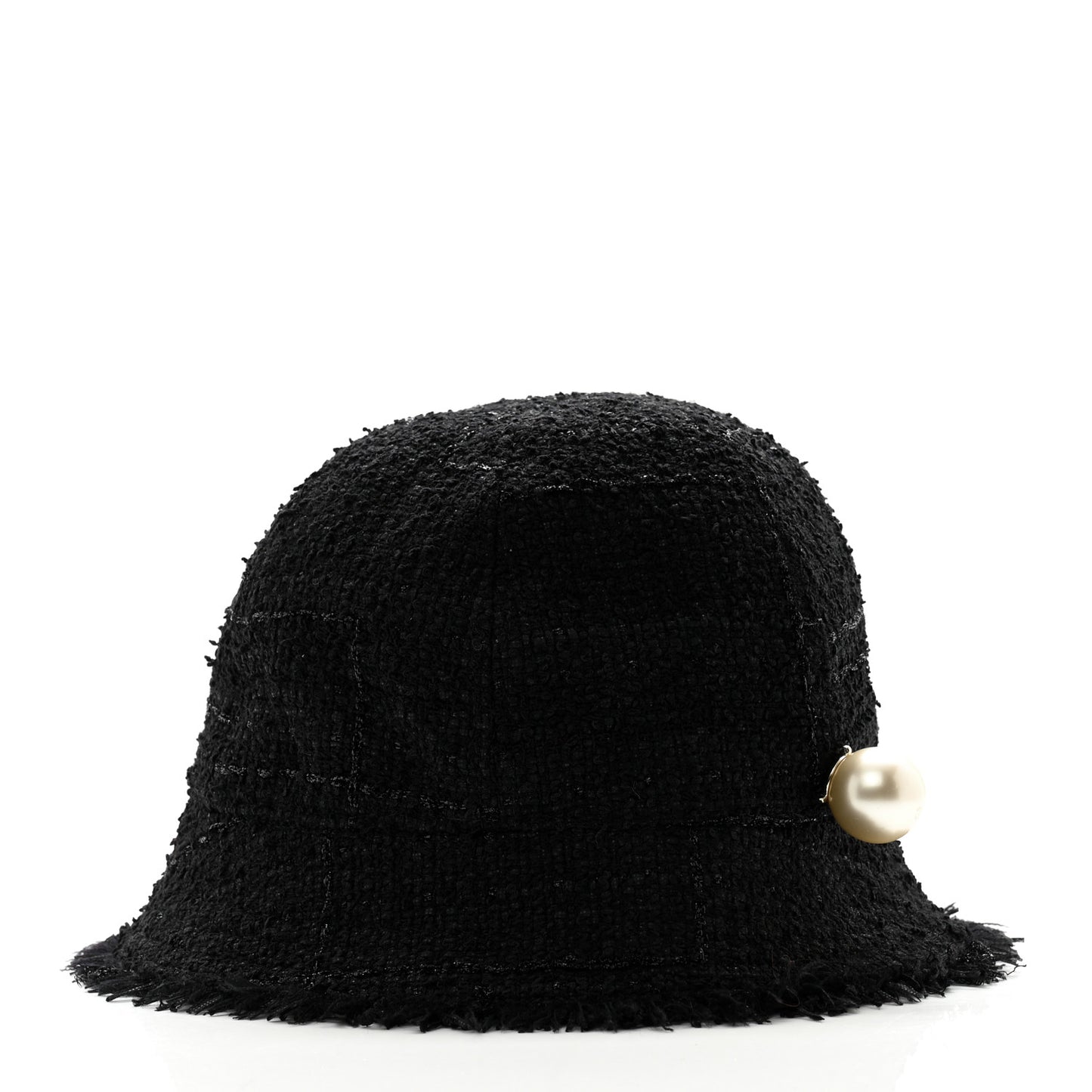 Tweed Pearl Bucket Hat 58 Black