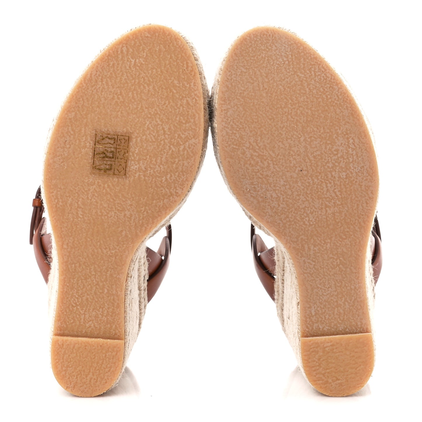 Calfskin Espadrille 85 Platform Wedge Sandals 36 Aube