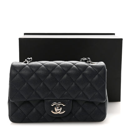 Chanel Caviar Quilted Mini Rectangular Flap Navy 10 of 10