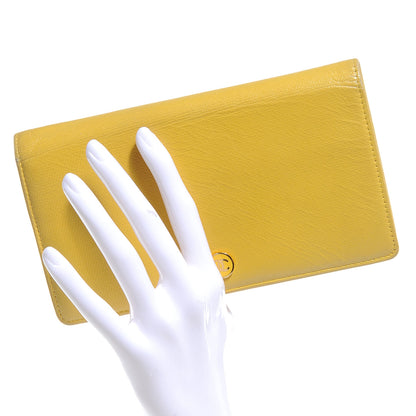 Chanel Leather Yen Wallet Yellow 2 of 9