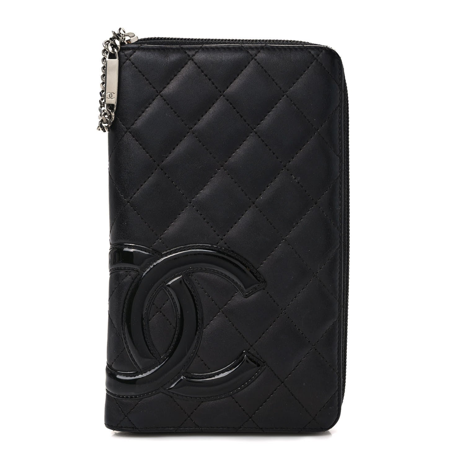 Chanel Calfskin Cambon Zip Around Organizer Wallet Black 1 of 6