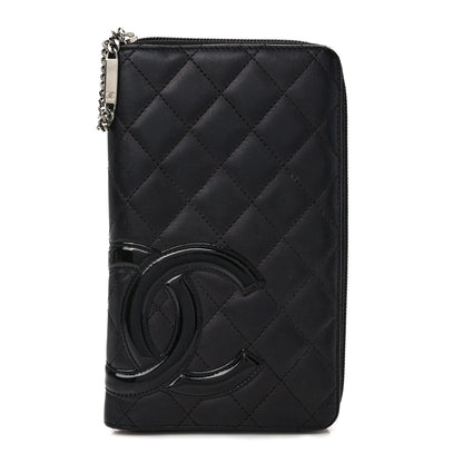 Chanel Calfskin Cambon Zip Around Organizer Wallet Black 1 of 6