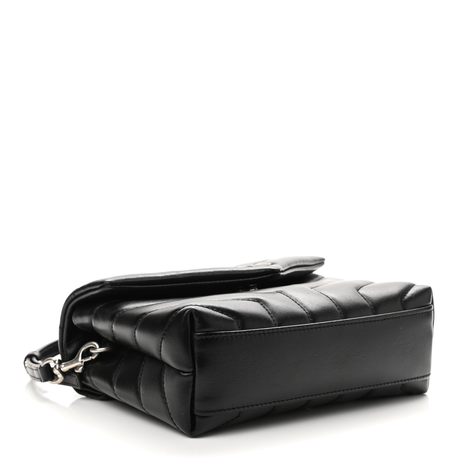Saint Laurent Calfskin Y Quilted Monogram Toy Loulou Crossbody Bag Black 4 of 12