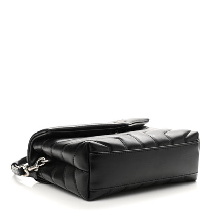 Saint Laurent Calfskin Y Quilted Monogram Toy Loulou Crossbody Bag Black 4 of 12