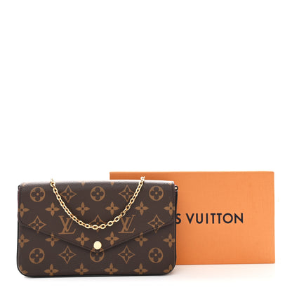 Louis Vuitton Monogram Pochette Felicie Chain Wallet Fuchsia 13 of 13