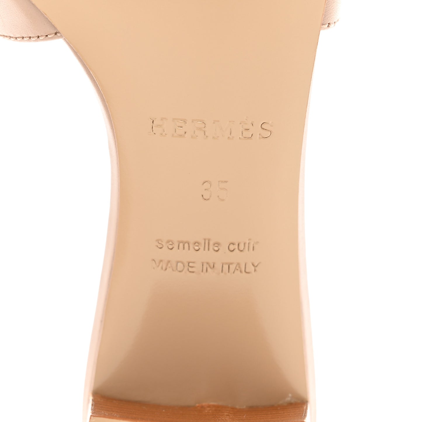 Calfskin Oasis Sandals 35 Beige Nude