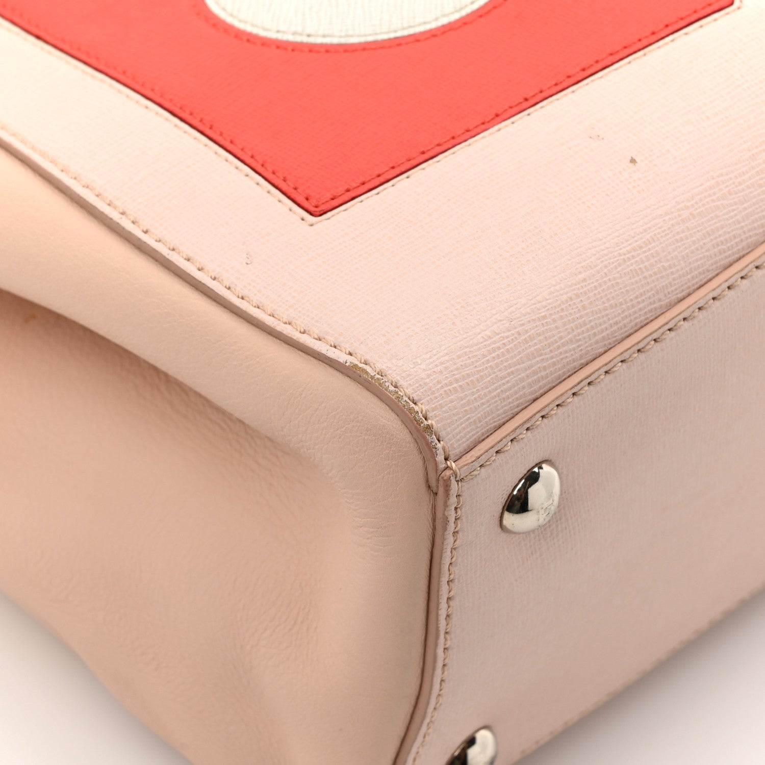 Fendi Vitello Elite Monster Petite 2Jours Tote Rosa Plaster 18 of 21