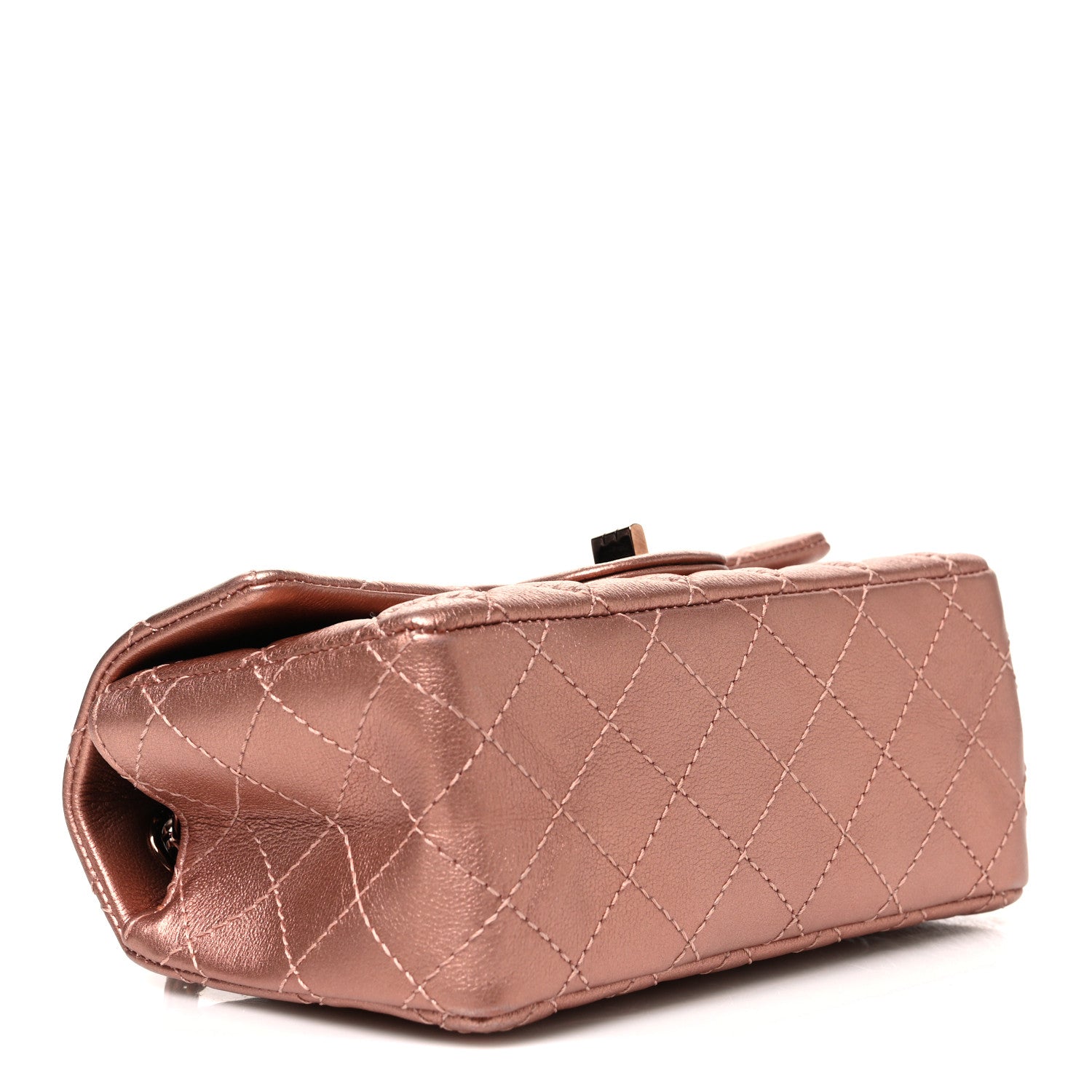 Chanel Metallic Grained Calfskin Quilted 2.55 Reissue Mini Flap Copper Pink Copper Pink 4 of 10