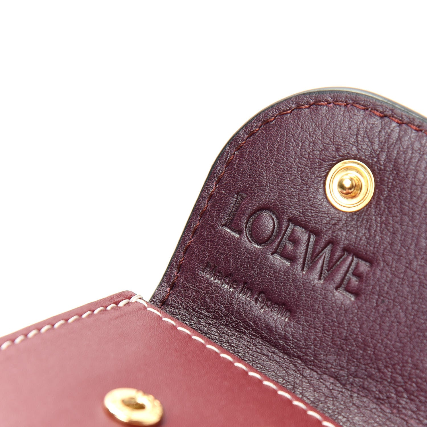 Loewe Smooth Calfskin Mini Gate Wallet Wine 6 of 6