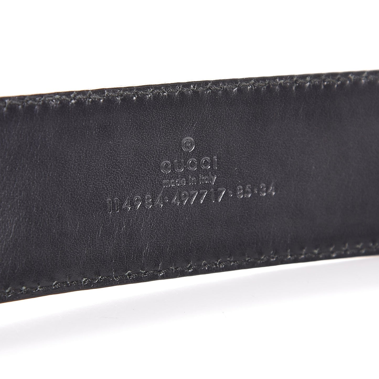 Calfskin Web Interlocking G Belt 85 34 Black