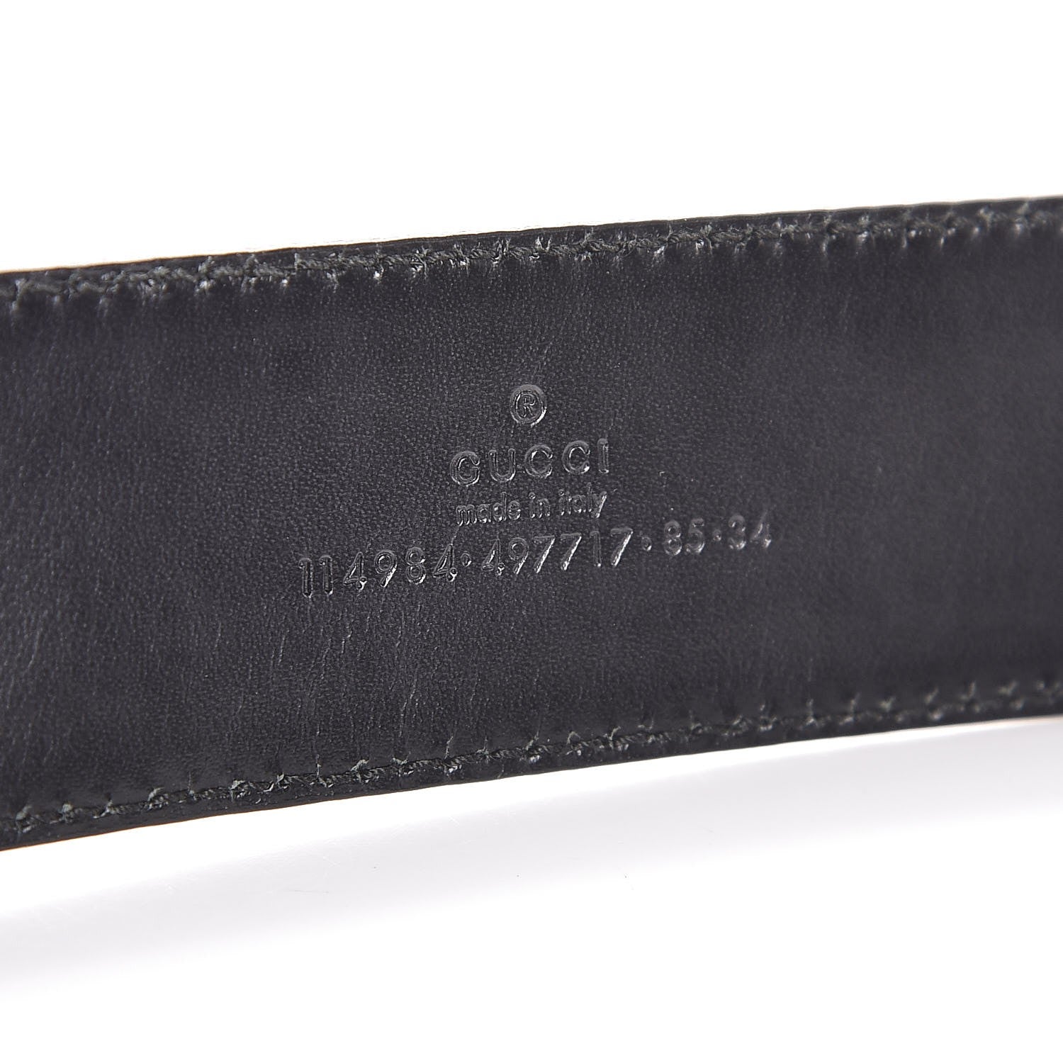 Gucci Calfskin Web Interlocking G Belt 85 34 Black 4 of 7