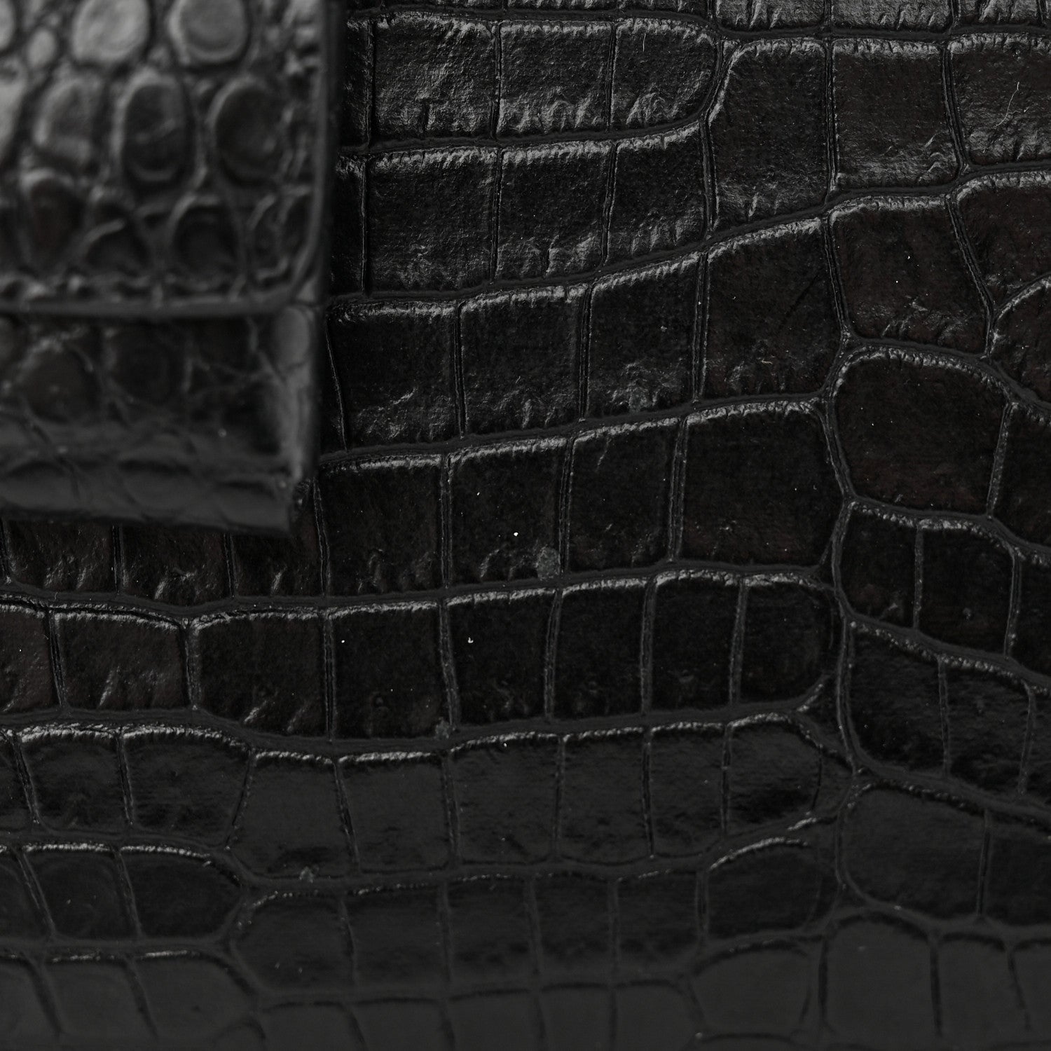 Saint Laurent Calfskin Crocodile Embossed Baby Sac De Jour Black 14 of 15