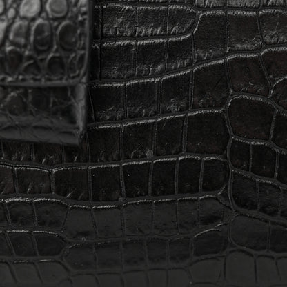 Saint Laurent Calfskin Crocodile Embossed Baby Sac De Jour Black 14 of 15