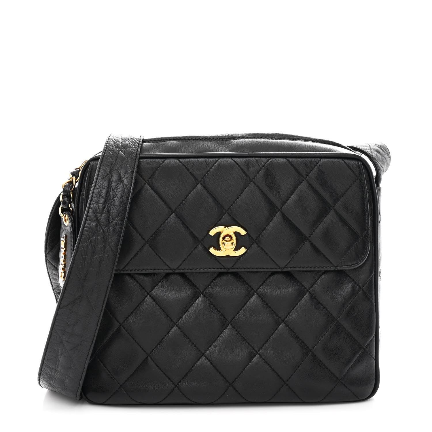 Chanel Lambskin Quilted Flap Shoulder Bag Black 1 of 11