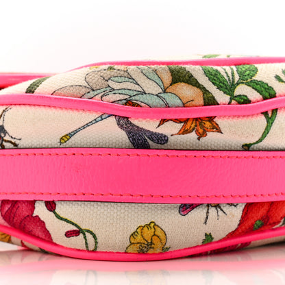 Gucci Canvas Flora Floral Shoulder Bag White Fuchsia Fluo 9 of 14