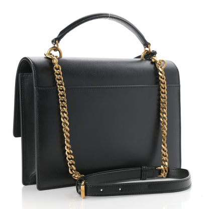 Saint Laurent Smooth Calfskin Medium Monogram Sunset Satchel Black 3 of 11
