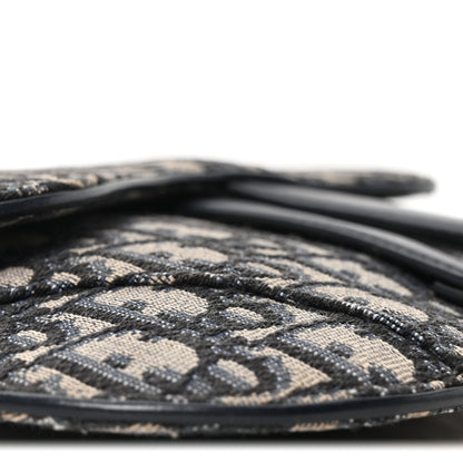 Christian Dior Oblique Saddle Belt Pouch Blue 8 of 9
