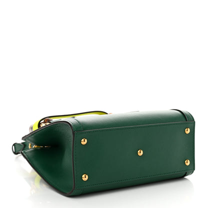 Gucci Wonka Grain Calfskin Mini Diana Tote Bag Green Yellow Fluo 4 of 10
