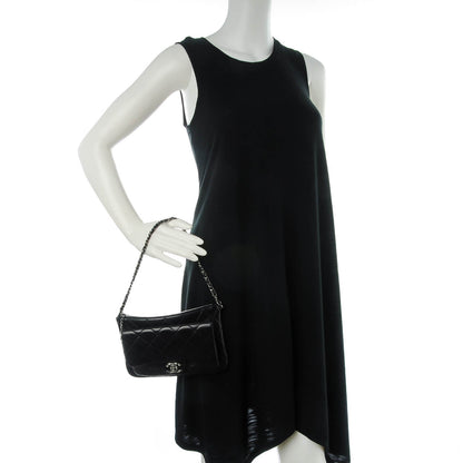 Chanel Lambskin Quilted Mineral Nights Flap Wristlet Black 2 of 7