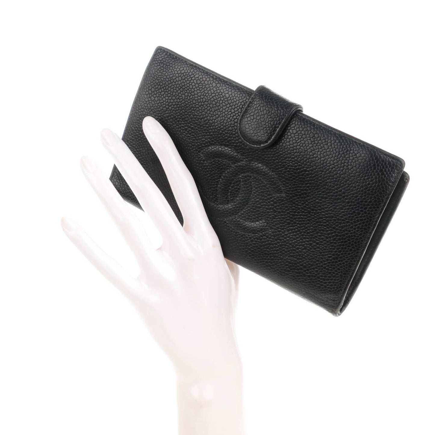 Caviar Timeless CC French Wallet Black