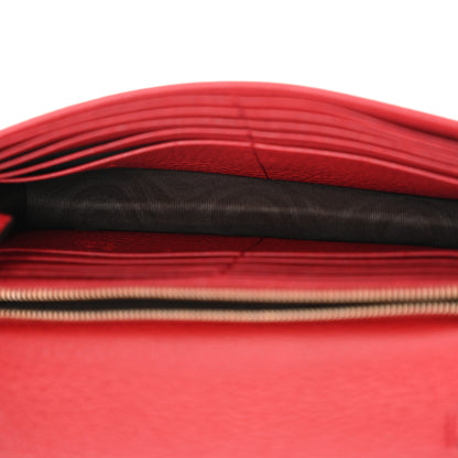 Gucci Dollar Calfskin Interlocking G Chain Wallet Red 5 of 12