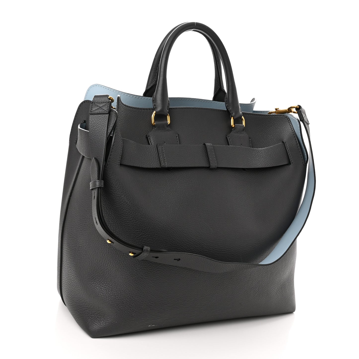 Marais Calfskin Large Belt Bag Charcoal Grey