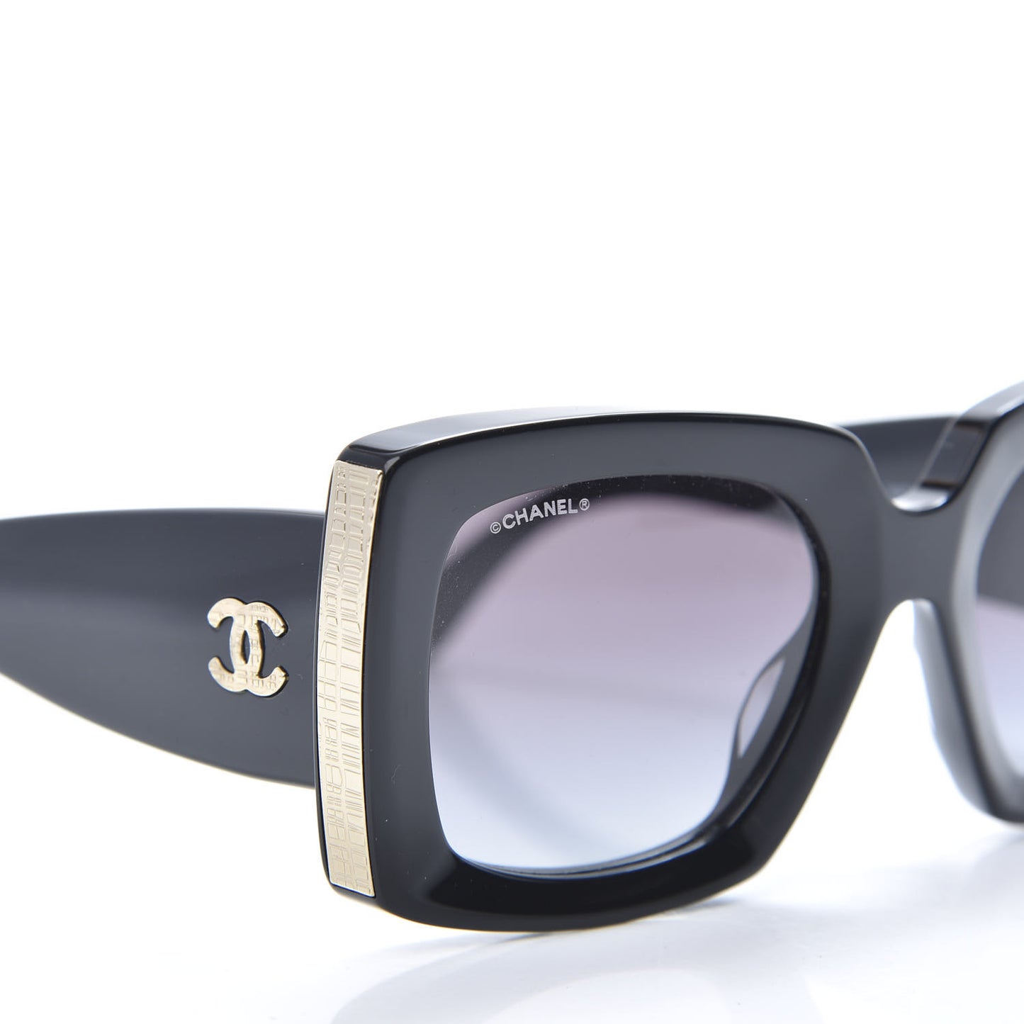 Acetate Rectangle Sunglasses 5435 Black