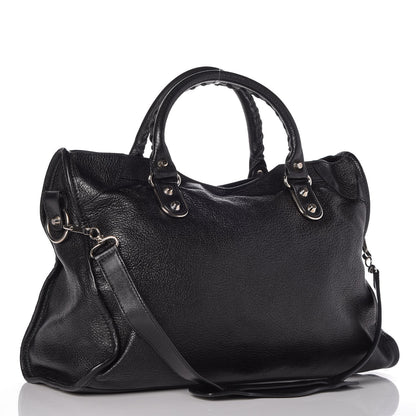 Balenciaga Chevre Silver Metallic Edge Hardware City Black 4 of 10