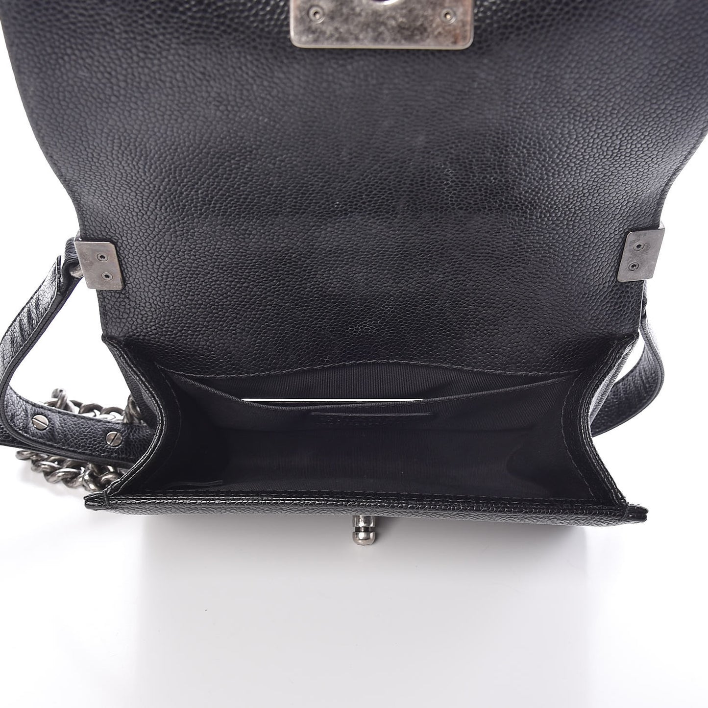 Caviar Quilted Small Boy Flap Black