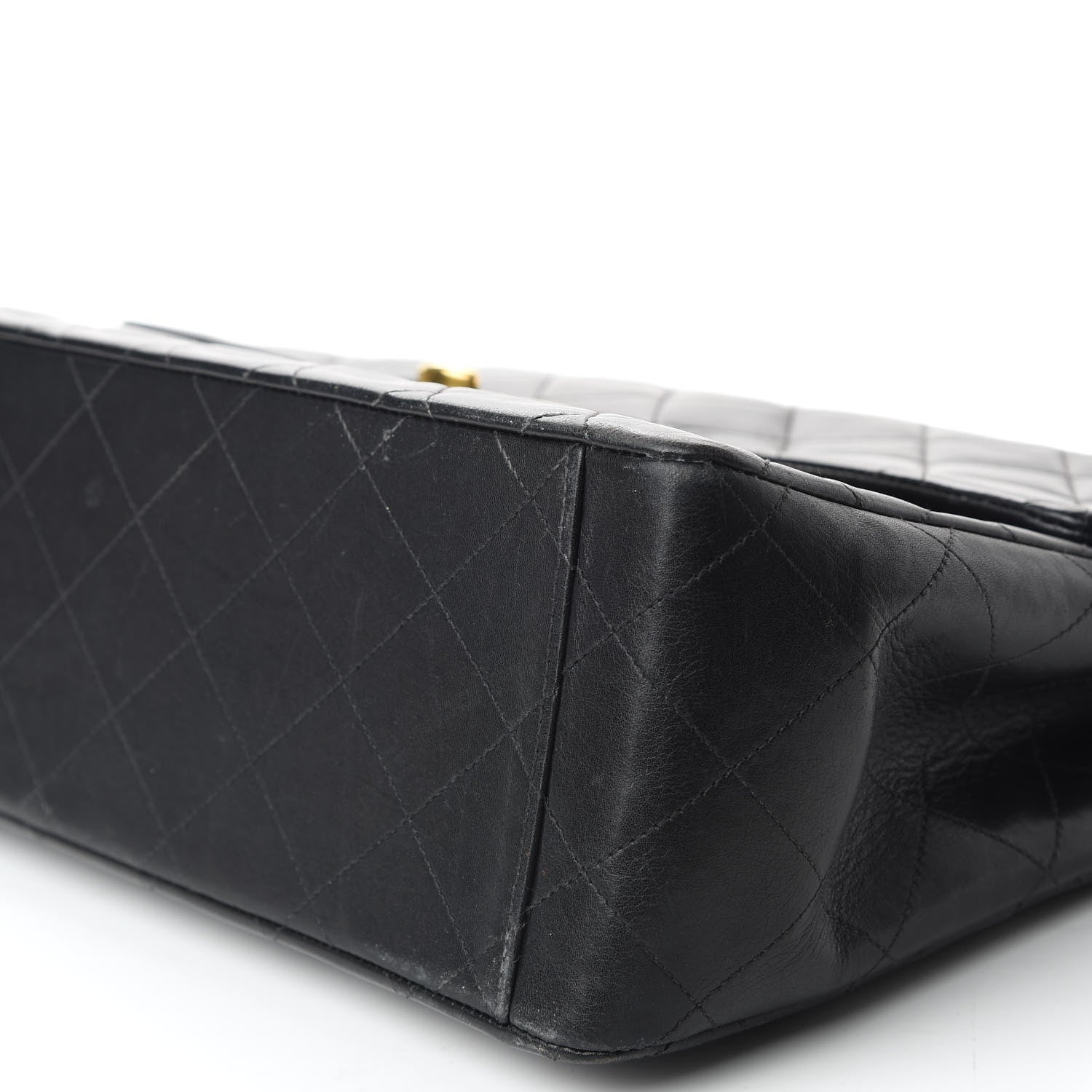 Chanel Lambskin Quilted XL Jumbo Single Flap Black 7 of 11