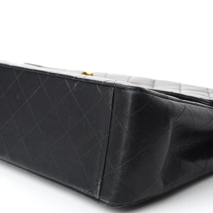 Chanel Lambskin Quilted XL Jumbo Single Flap Black 7 of 11