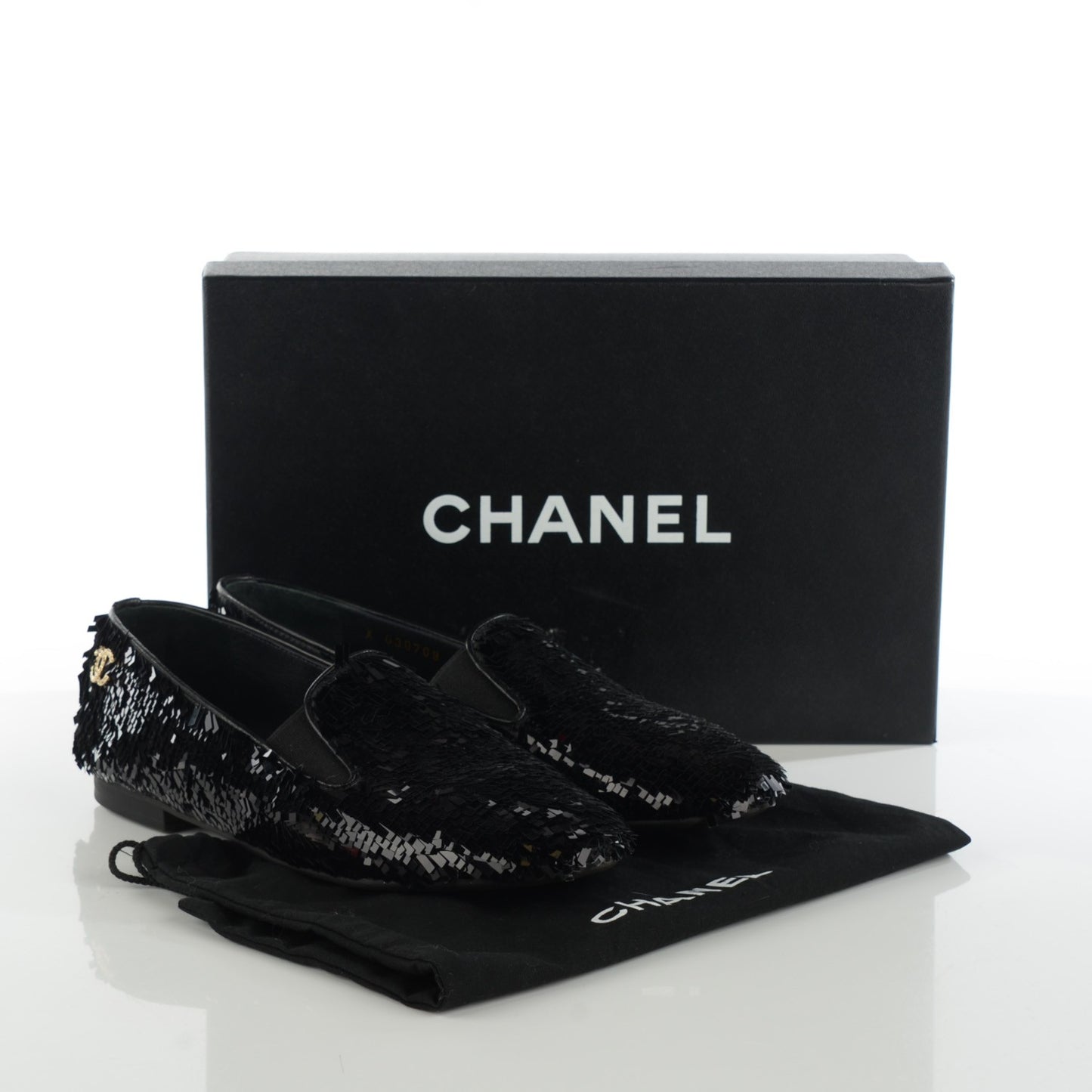 Sequin CC Loafers 36.5 Black