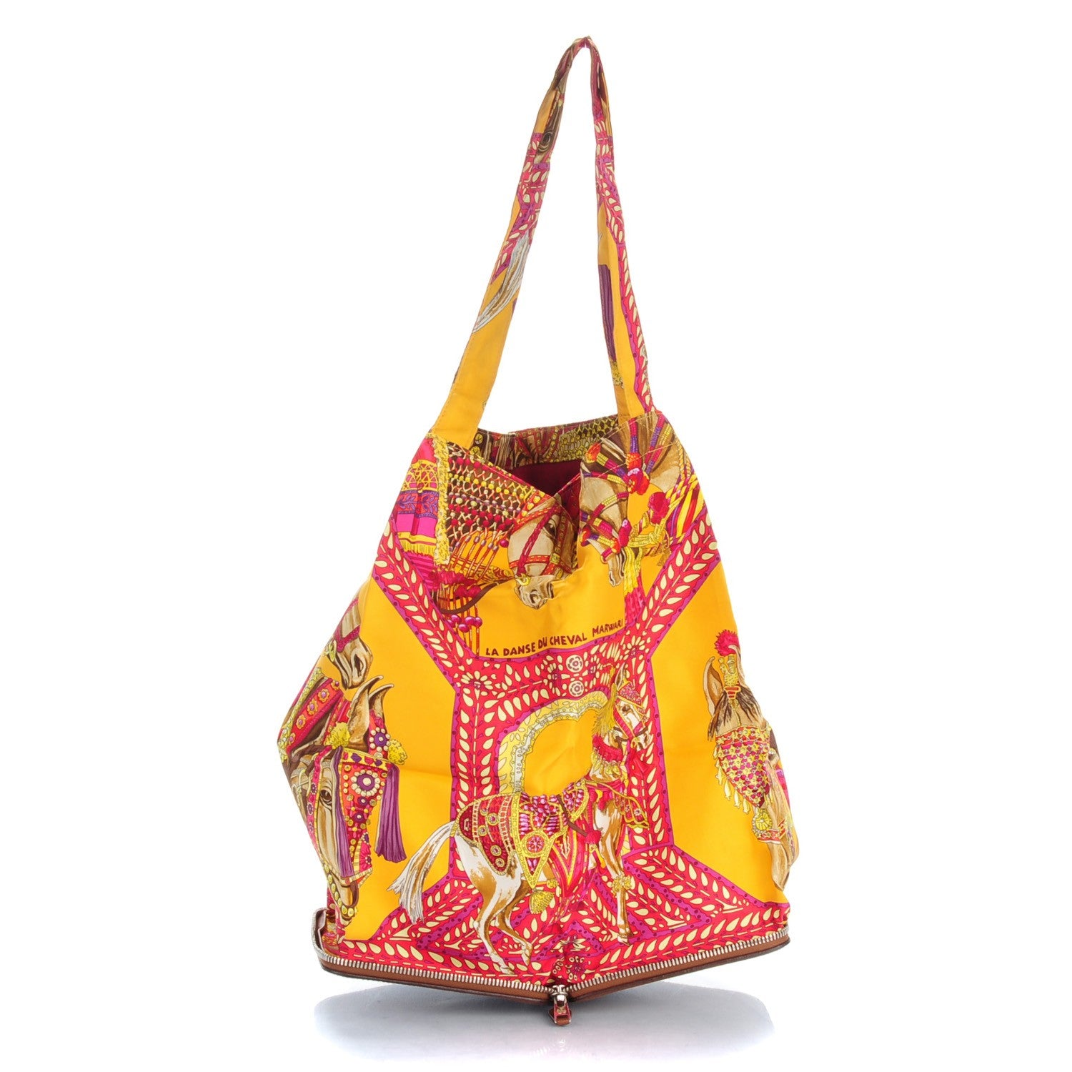 Hermes Buffle Gala Silky Pop La Danse du Cheval Marwari Shopper Tote Marron 7 of 10
