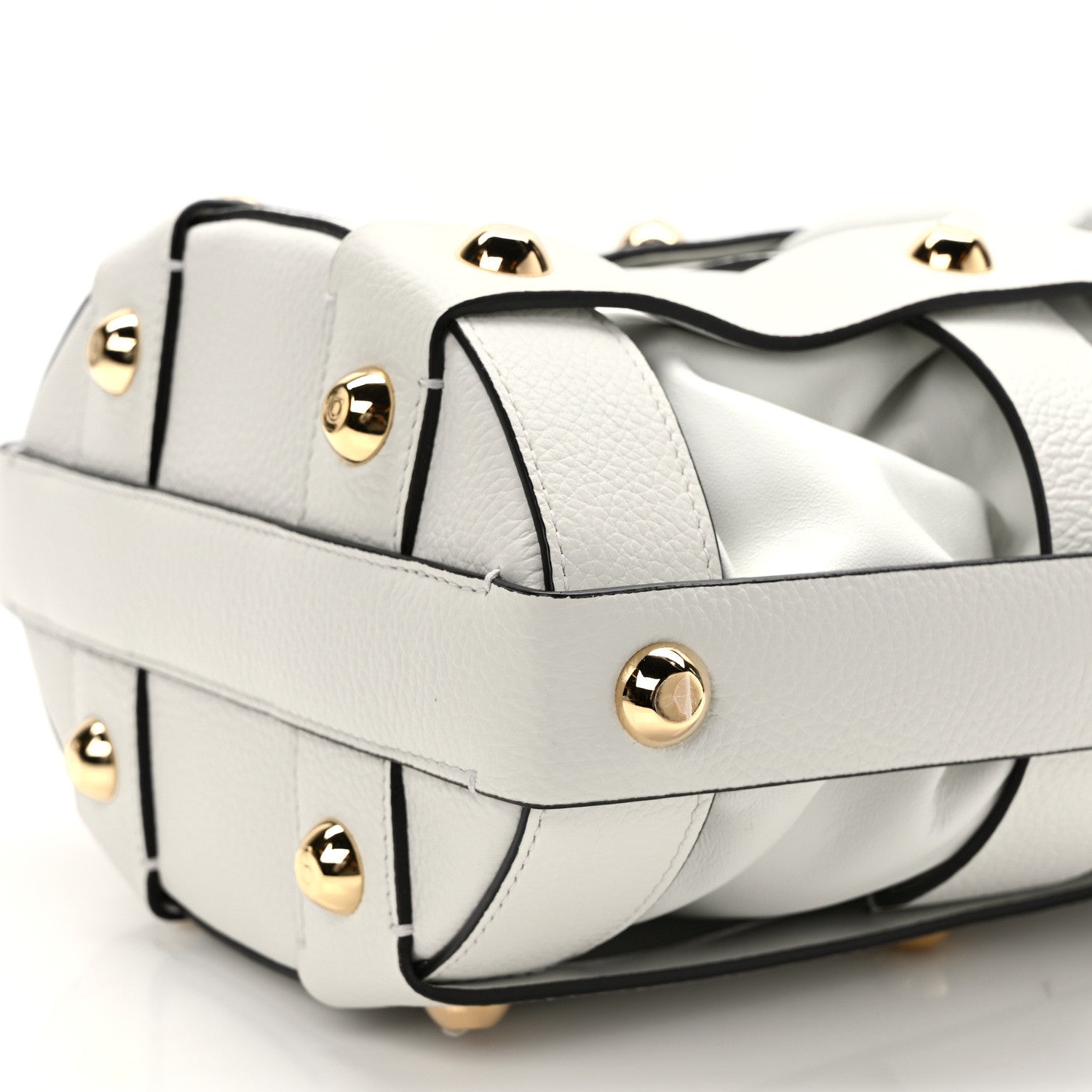 Salvatore Ferragamo Calfskin Cage Bag White 9 of 9