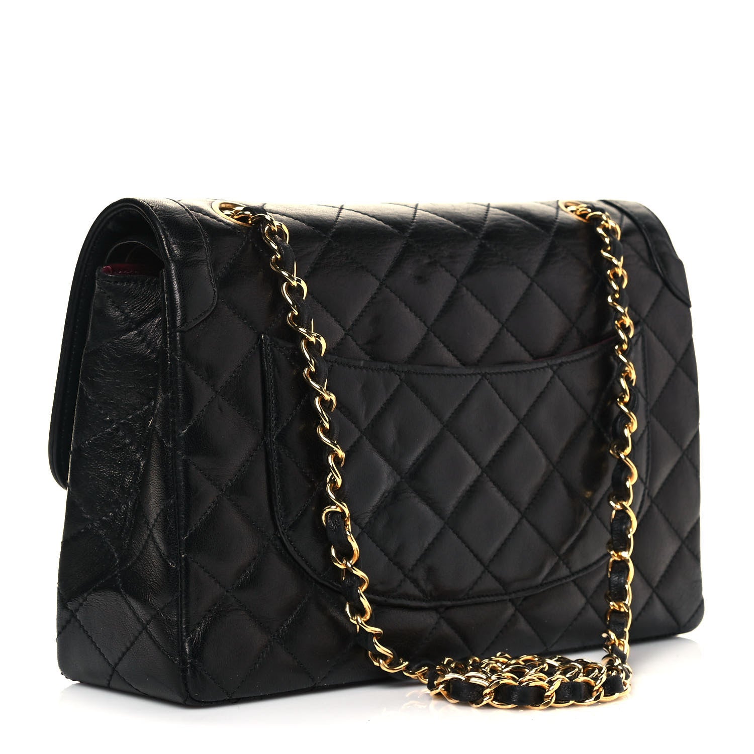 Chanel Lambskin Quilted Medium Double Flap Bag Black 2 of 19